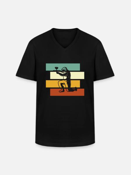 Paintball Retro - Men's V-Neck T-Shirt - black