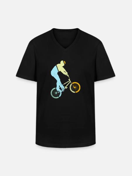 BMX Retro - Men's V-Neck T-Shirt - black