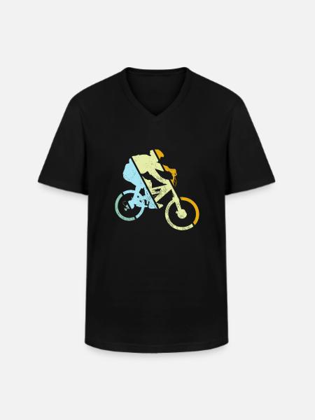 Mountain Bike Retro - Men's V-Neck T-Shirt - black