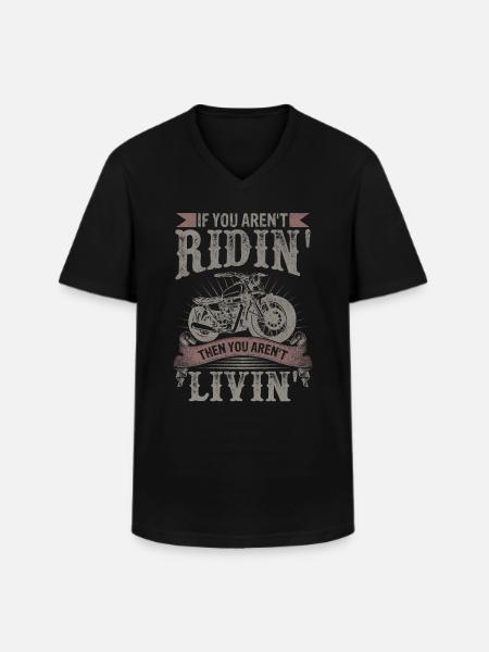 Biker Design Motorcycle - Men's V-Neck T-Shirt - black