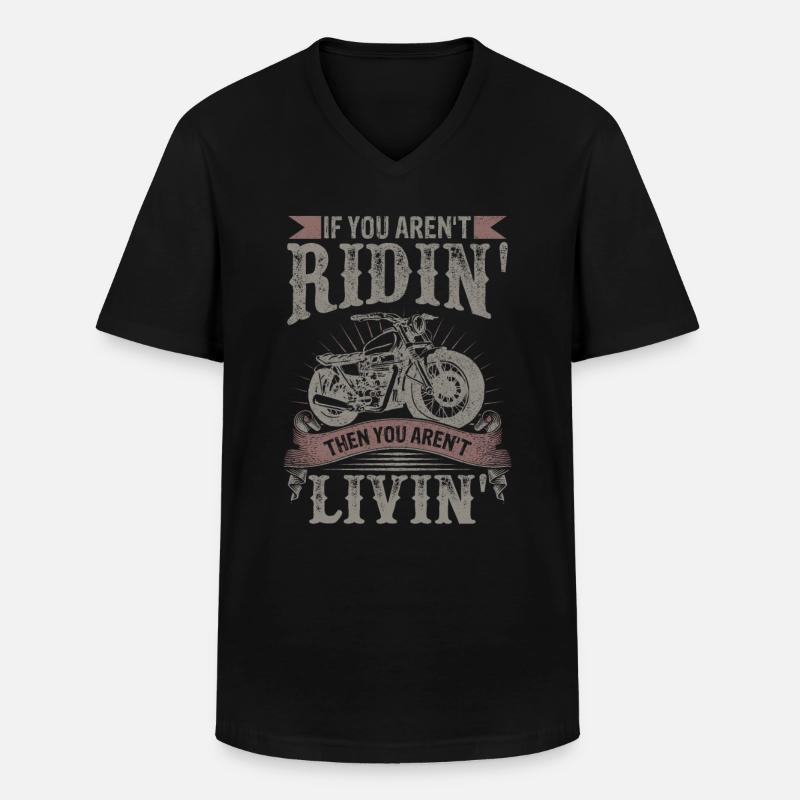 Biker Design Motorrad - Männer-T-Shirt mit V-Ausschnitt - Schwarz