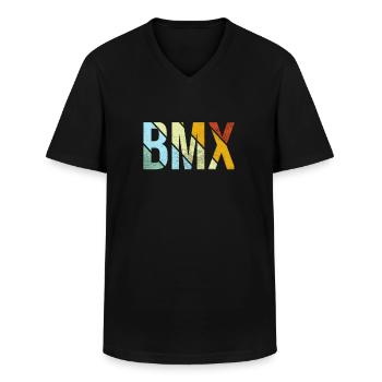 BMX Retro - Männer-T-Shirt mit V-Ausschnitt - Schwarz - Vorne - AI Model Male 178 dark (178cm)
