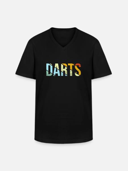 Darts Retro - Men's V-Neck T-Shirt - black