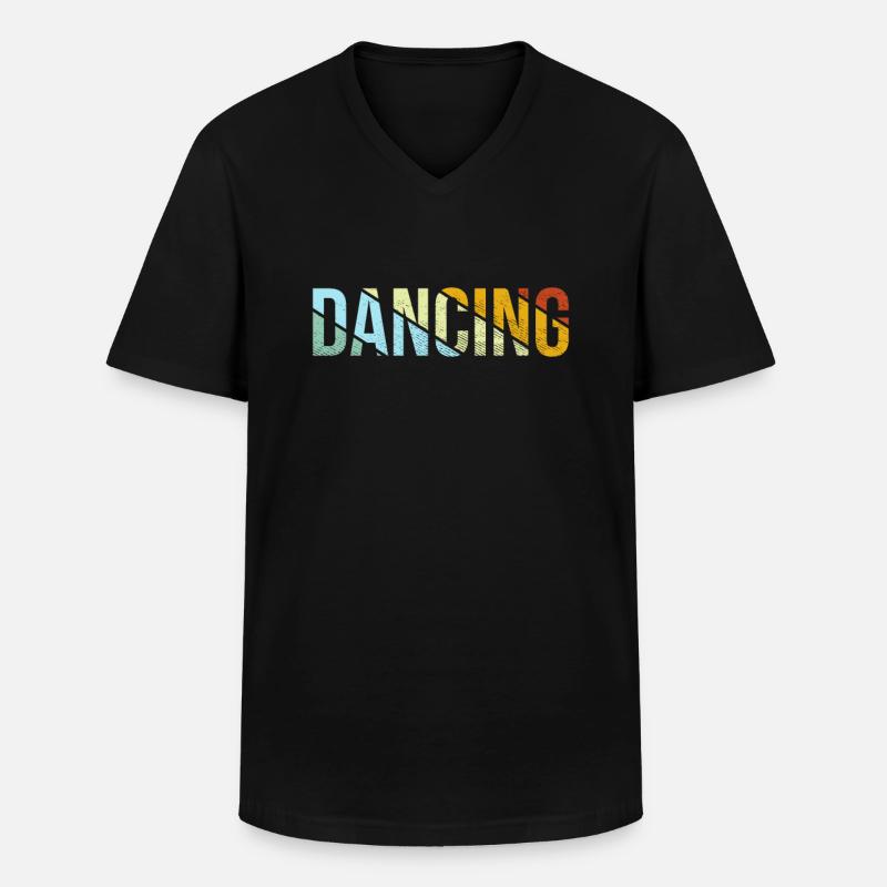 Tanzen Retro - Männer-T-Shirt mit V-Ausschnitt - Schwarz