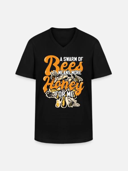 Funny Beekeeper Humor - Men's V-Neck T-Shirt - black