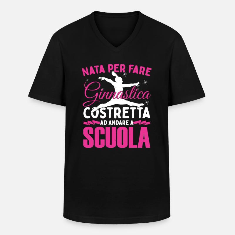 Ginnastica Artistica Ginnastica Ritmica Ginnasta - Maglietta da uomo classica con scollo a V - nero