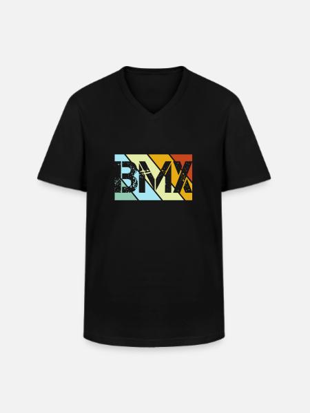 BMX Retro - Men's V-Neck T-Shirt - black