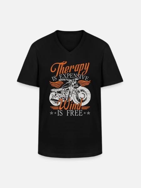 Motorcycle Lover - Men's V-Neck T-Shirt - black