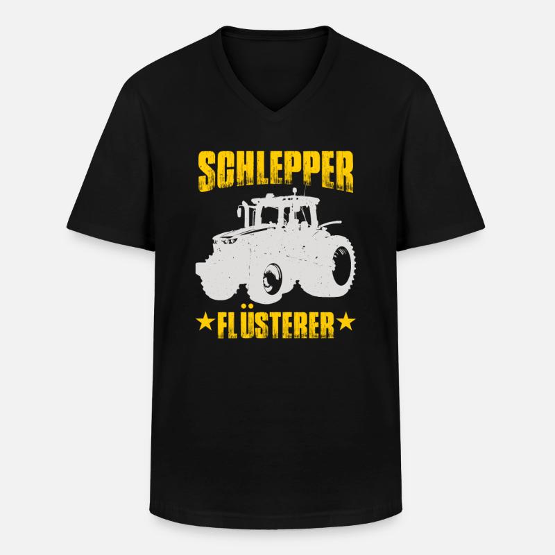 Schlepper Flüsterer - Männer-T-Shirt mit V-Ausschnitt - Schwarz