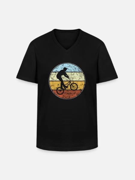 BMX Retro - Men's V-Neck T-Shirt - black