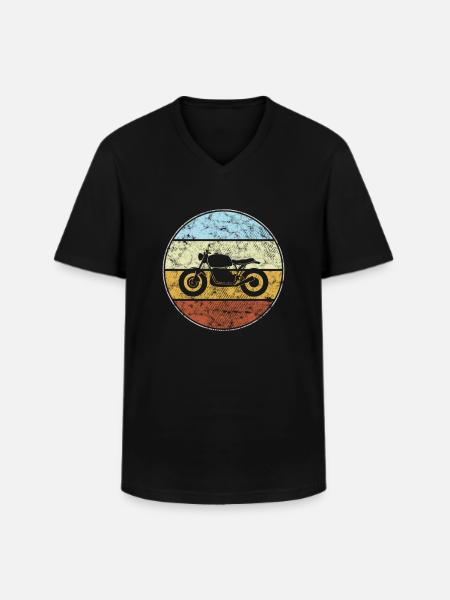 Motorcycle retro - Men's V-Neck T-Shirt - black