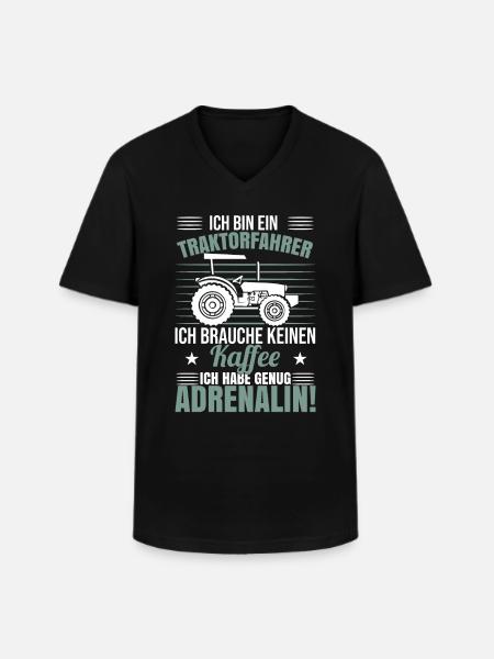 Ich Bin Ein Traktorfahrer - Männer-T-Shirt mit V-Ausschnitt - Schwarz