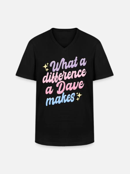 Quelle différence un Dave fait - T-shirt col V Homme - noir