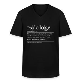 Podologe Fußpflege Pediküre Podologie Geschenke - Männer-T-Shirt mit V-Ausschnitt - Schwarz - Vorne - AI Model Male 178 dark (178cm)