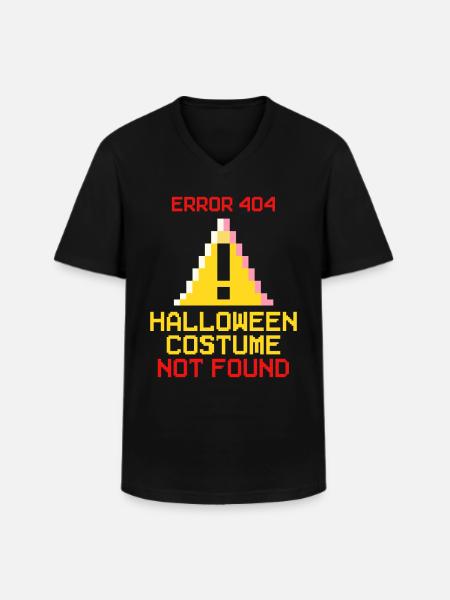 Halloween Costume Not Found - Men's V-Neck T-Shirt - black