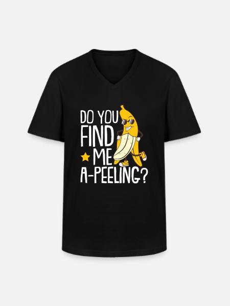 Funny Banana Apparel - Men's V-Neck T-Shirt - black