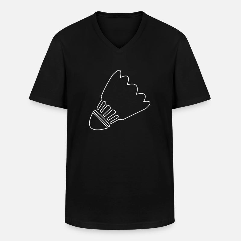 Federball - Männer-T-Shirt mit V-Ausschnitt - Schwarz