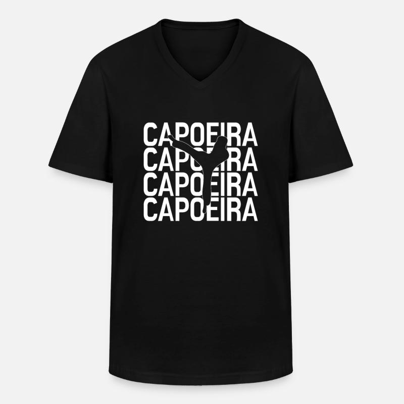 Capoeira - Männer-T-Shirt mit V-Ausschnitt - Schwarz
