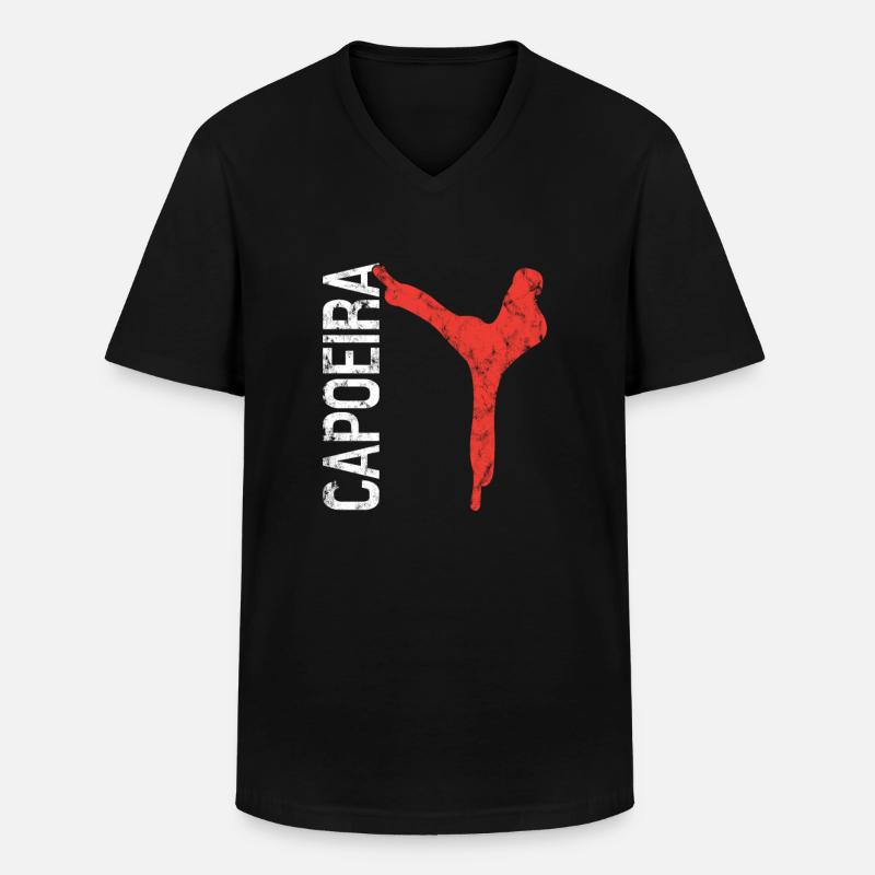 Capoeira - Männer-T-Shirt mit V-Ausschnitt - Schwarz