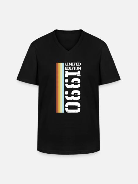 Limited Edition Retro 1990 - Men's V-Neck T-Shirt - black