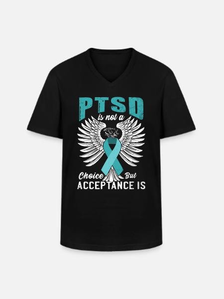 PTSD Is Not A Choice - Men's V-Neck T-Shirt - black
