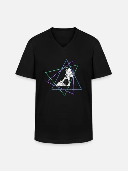 Mountaineering - Men's V-Neck T-Shirt - black