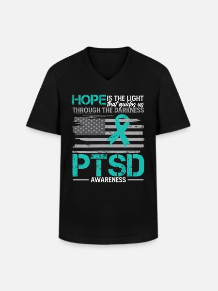 PTSD Awareness - Men's V-Neck T-Shirt - black