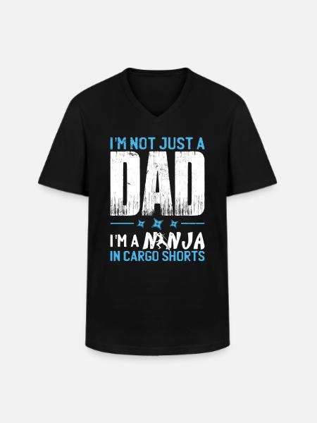 Funny Dad Saying - Men's V-Neck T-Shirt - black
