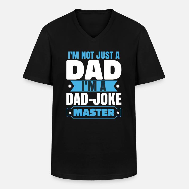 Ich bin ein Papa-Witze-Meister - Männer-T-Shirt mit V-Ausschnitt - Schwarz