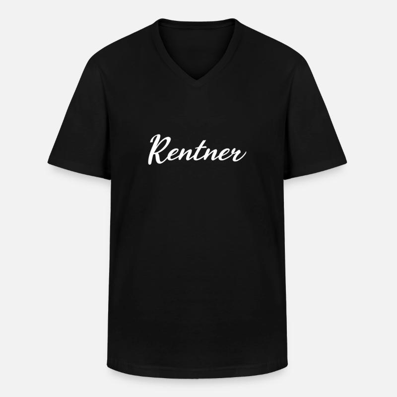 Rentner - Männer-T-Shirt mit V-Ausschnitt - Schwarz