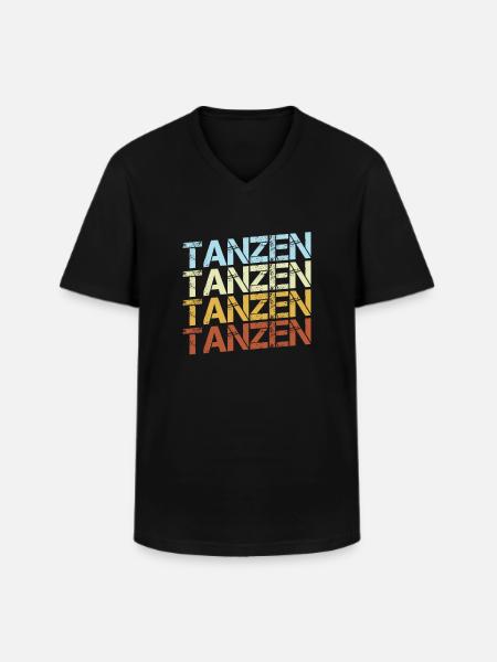 Tanzen Retro - Männer-T-Shirt mit V-Ausschnitt - Schwarz