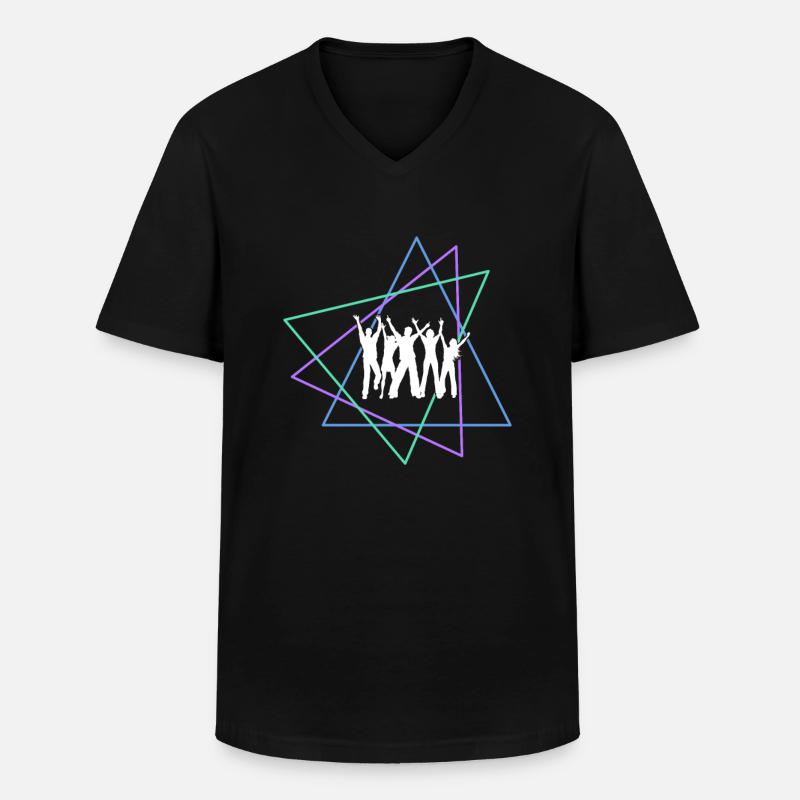 Tanzen - Männer-T-Shirt mit V-Ausschnitt - Schwarz