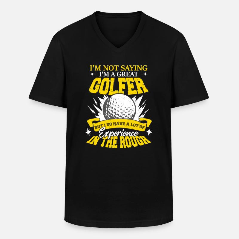 Ich bin ein großartiger Golfer - Männer-T-Shirt mit V-Ausschnitt - Schwarz