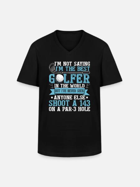 Funny Golf Golfing Joke - Men's V-Neck T-Shirt - black