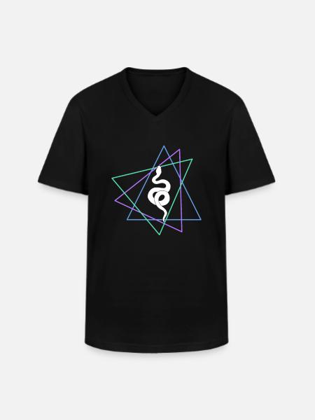 Serpent - T-shirt col V Homme - noir