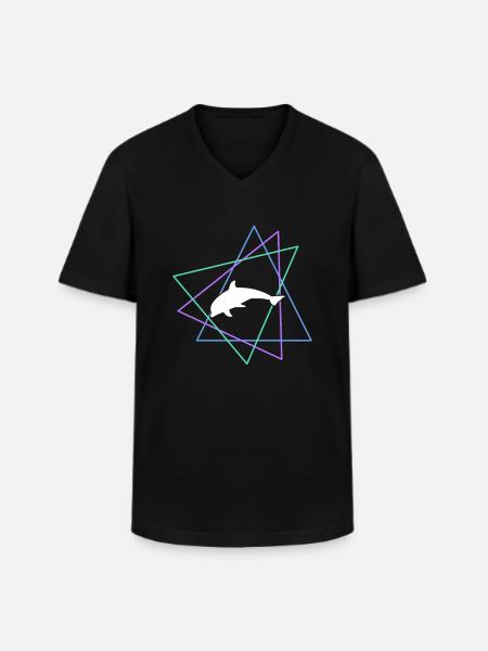 Dauphin - T-shirt col V Homme - noir
