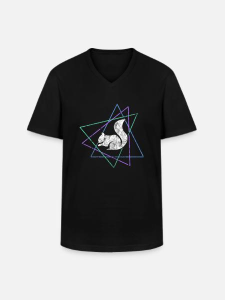 Squirrel - Men's V-Neck T-Shirt - black