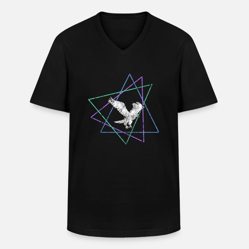 Adler - Männer-T-Shirt mit V-Ausschnitt - Schwarz