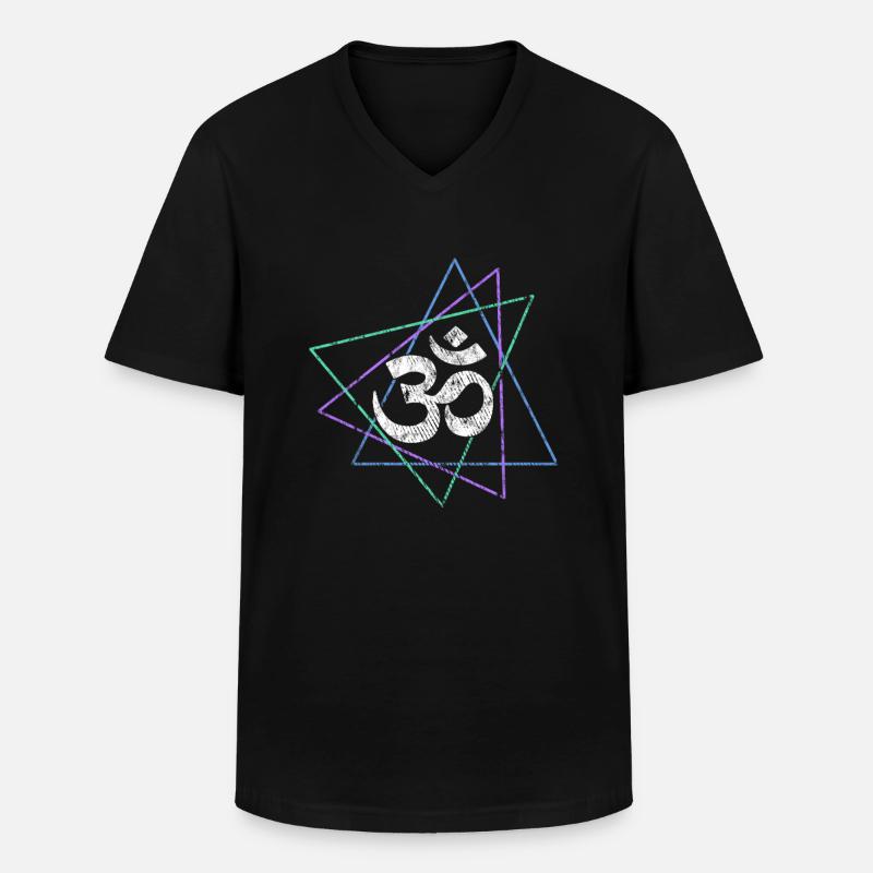 Meditation - Männer-T-Shirt mit V-Ausschnitt - Schwarz
