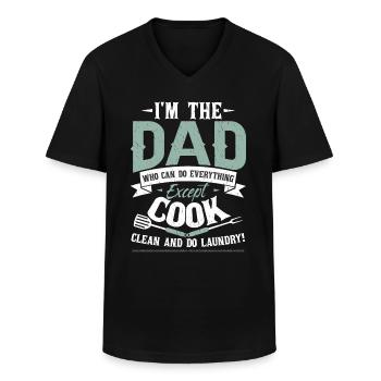 Je suis le père qui peut tout faire - T-shirt col V Homme - noir - Devant - AI Model Male 178 dark (178cm)