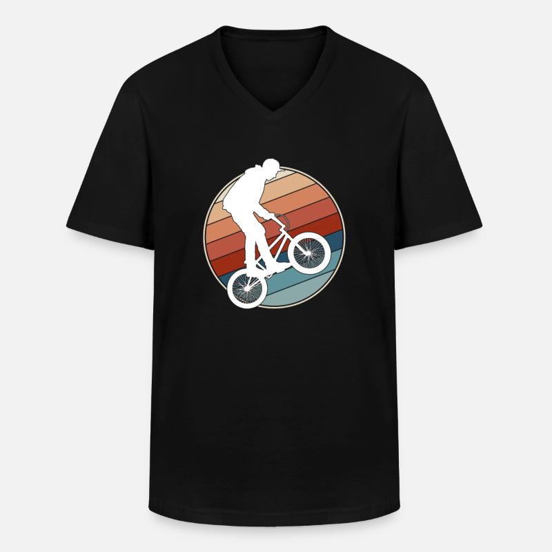BMX retro - Männer-T-Shirt mit V-Ausschnitt - Schwarz