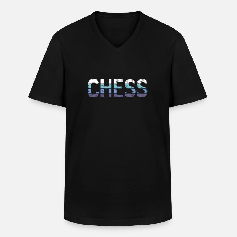 Schach - Männer-T-Shirt mit V-Ausschnitt - Schwarz