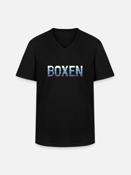 Boxe - T-shirt col V Homme - noir