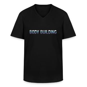 Body building - Männer-T-Shirt mit V-Ausschnitt - Schwarz - Vorne - AI Model Male 178 dark (178cm)