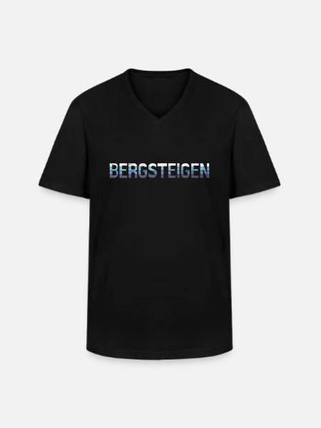 Bergsteigen - Männer-T-Shirt mit V-Ausschnitt - Schwarz