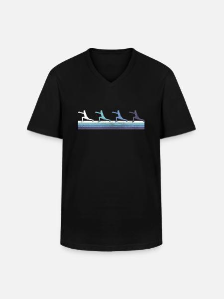 Yoga - T-shirt col V Homme - noir