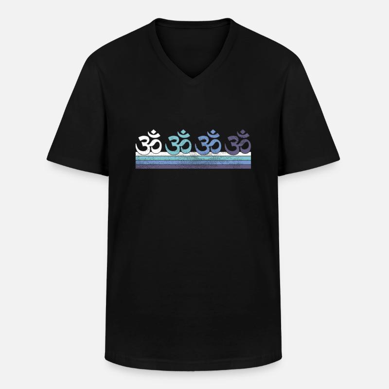 Meditation - Männer-T-Shirt mit V-Ausschnitt - Schwarz