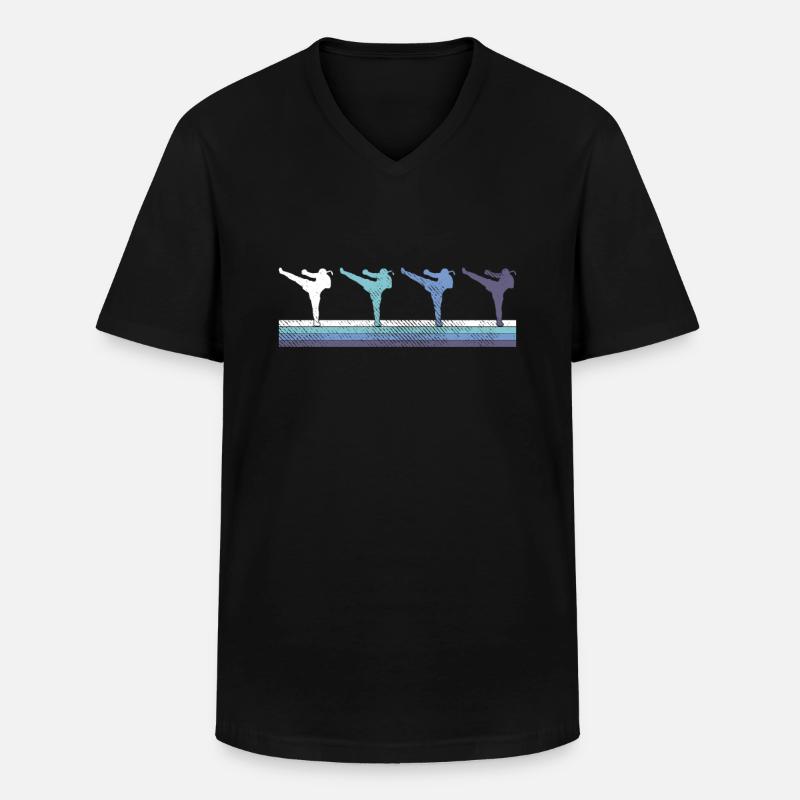 Kampfsport - Männer-T-Shirt mit V-Ausschnitt - Schwarz