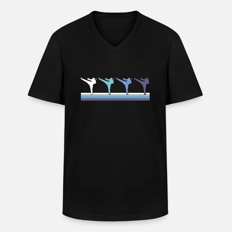 Kampfsport - Männer-T-Shirt mit V-Ausschnitt - Schwarz