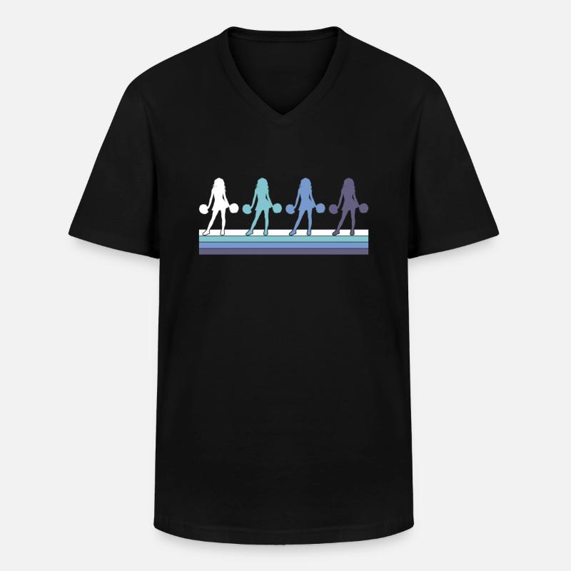 Cheerleading - Männer-T-Shirt mit V-Ausschnitt - Schwarz